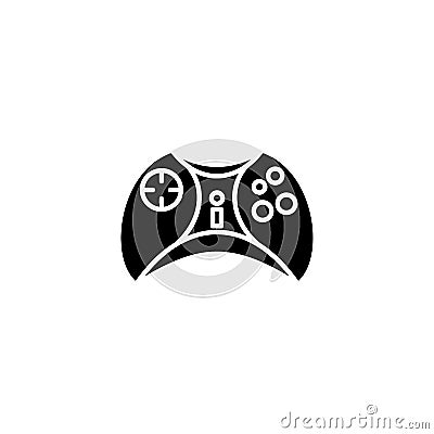 Joystick black icon concept. Joystick flat vector symbol, sign, illustration. Vector Illustration