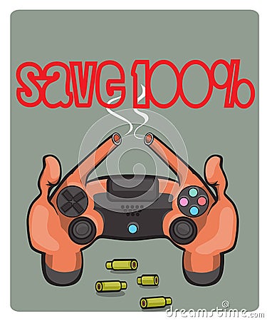 The joystick for game in video games Vector Illustration