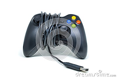 Joystick Game On white Background Stock Photo