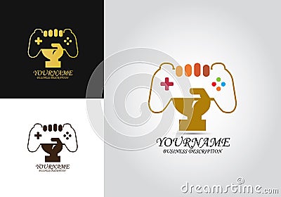 Joystick Hand Vector Logo Vector Illustration