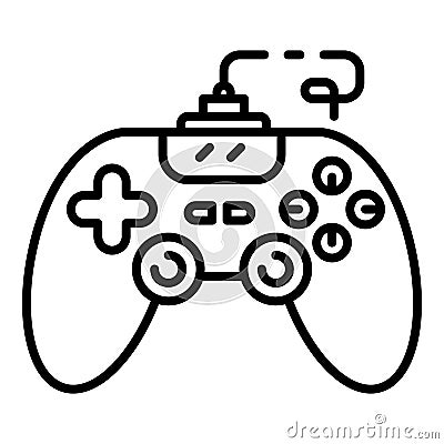 Joystick icon, outline style Vector Illustration