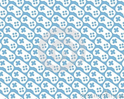 Joystick pattern seamless. gamepad background. Video game controller texture Vector Illustration
