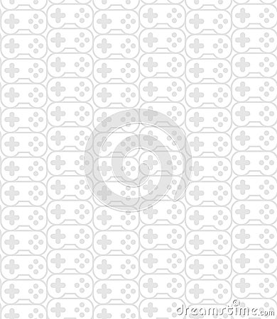 Joystick pattern seamless. gamepad background. Video game controller texture Vector Illustration