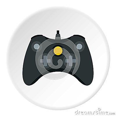 Joystick for playing games icon circle Vector Illustration