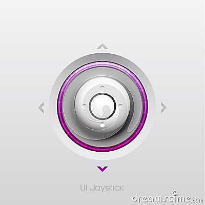 Joystick UI button design Vector Illustration