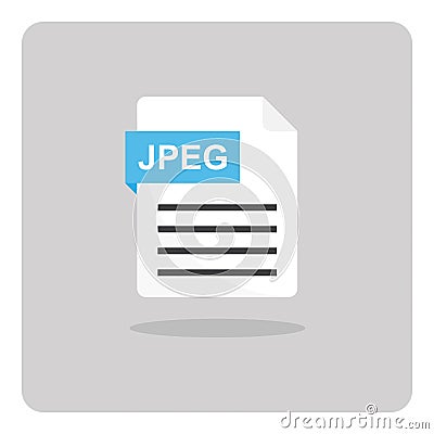 JPEG photo format file icon. Vector Illustration