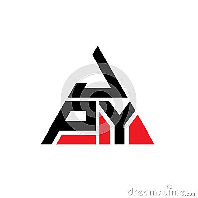 JPY triangle letter logo design with triangle shape. JPY triangle logo design monogram. JPY triangle vector logo template with red Vector Illustration