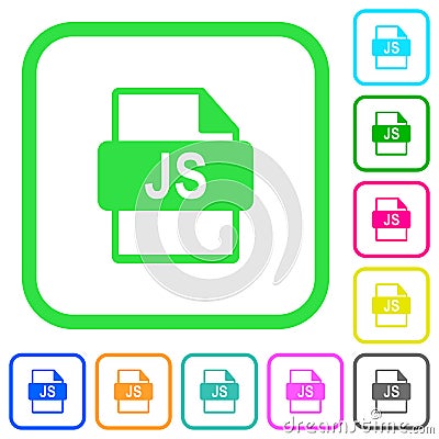 JS file format vivid colored flat icons icons Stock Photo