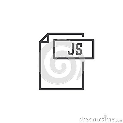 Js format document line icon Vector Illustration