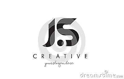 JS Letter Logo Design with Creative Modern Trendy Typography. Vector Illustration