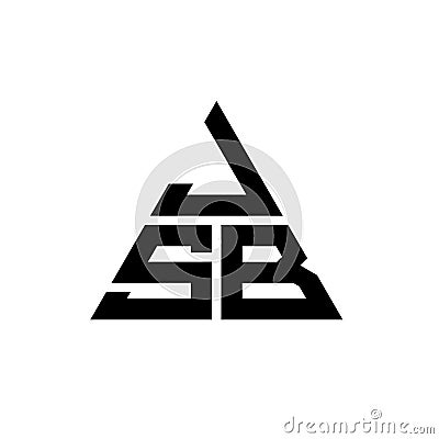 JSB triangle letter logo design with triangle shape. JSB triangle logo design monogram. JSB triangle vector logo template with red Vector Illustration