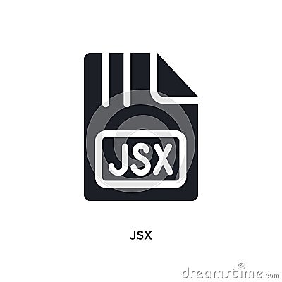 jsx isolated icon. simple element illustration from programming concept icons. jsx editable logo sign symbol design on white Vector Illustration