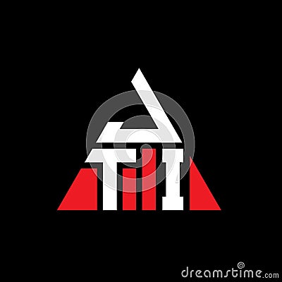 JTI triangle letter logo design with triangle shape. JTI triangle logo design monogram. JTI triangle vector logo template with red Vector Illustration