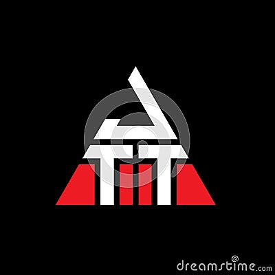 JTT triangle letter logo design with triangle shape. JTT triangle logo design monogram. JTT triangle vector logo template with red Vector Illustration