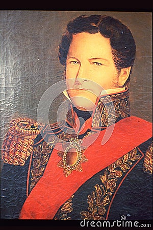 0il canvas historical face of juan manuel jose domingo ortiz de rosas argentina Editorial Stock Photo