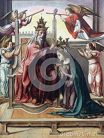 Juan Soreda: Coronation of the Virgin Editorial Stock Photo