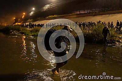 Migrants from central Americas seeking asylum in USA Editorial Stock Photo