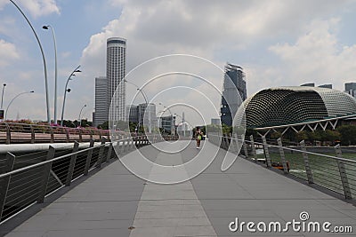 Jubilee Bridge - Singapore tourism - travel diaries Editorial Stock Photo