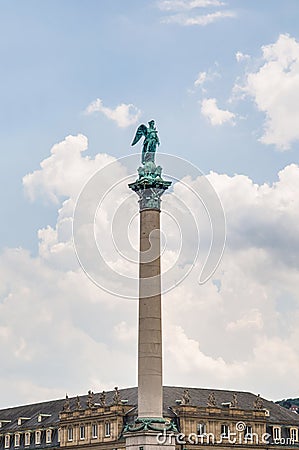 Jubilee Column at Castle Square in Stuttgart, Germany Stock Photo