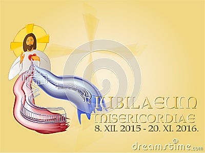 Jubilee of Mercy Holy Year background Cartoon Illustration