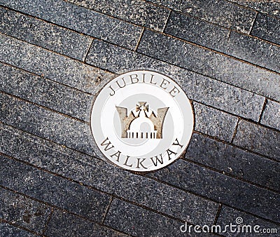Jubilee walkway pin in London, UK Stock Photo