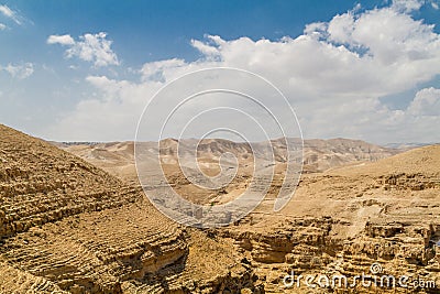 Judaean Desert in the Holy Land, Israel Stock Photo