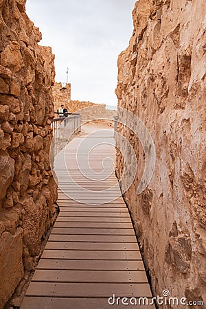 Judaean Desert, Southern District, Israel - 10 April, 2023. Masada National Park Editorial Stock Photo