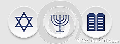 Judaic symbols Vector Illustration