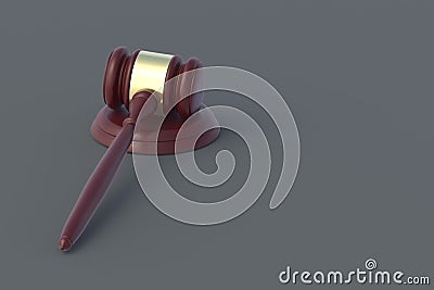 Judge gavel on gray background Stock Photo