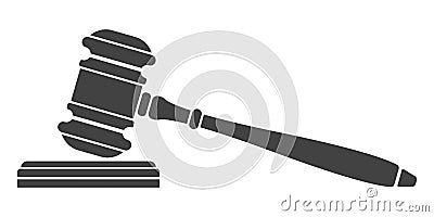 Judge gavel icon. Vector Illustration