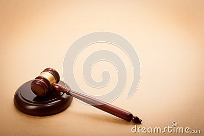 Judge Gavel and Soundboard Stock Photo