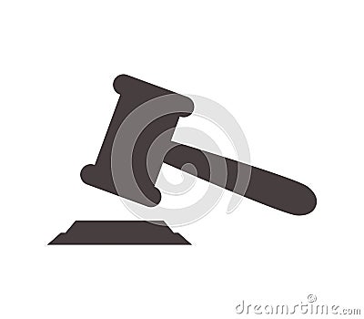 Judge hammer icon illustrated Stock Photo