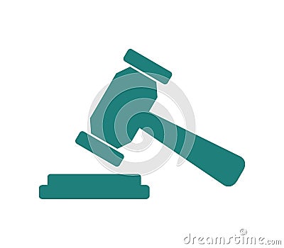 Judge hammer icon illustrated Stock Photo