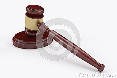 Judge hammer, mallet or gavel Stock Photo