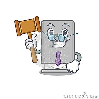 Judge rom drive toys above character chair Vector Illustration