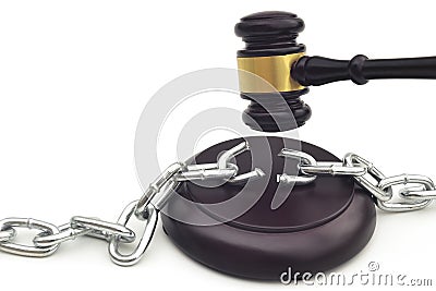 JUDGE'S DECISION FOR SETTING FREE Stock Photo