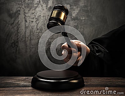 Judge's hammer Stock Photo