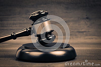 Judge Law And Justice Symbol. Stock Photo