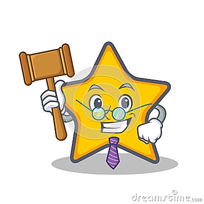 Judge star character cartoon style Vector Illustration