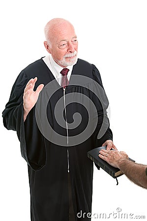 Judge - Swearing In Stock Photo