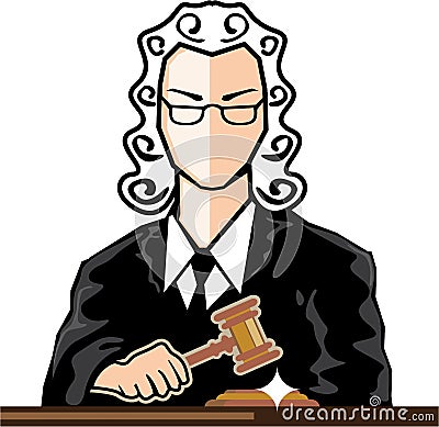 Judge vector persona Vector Illustration