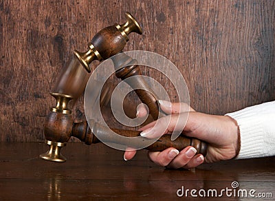 Judges gavel Stock Photo