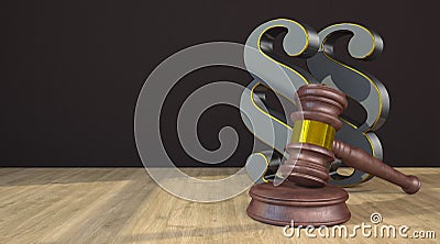 Judges Gavel Paragraphs Stock Photo