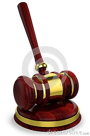 Judges wooden hammer Stock Photo