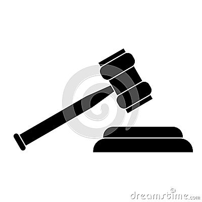 Judging or auction hammer Vector Illustration