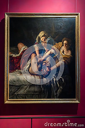 Judith Beheading Holofernes oil painting on canvas Editorial Stock Photo