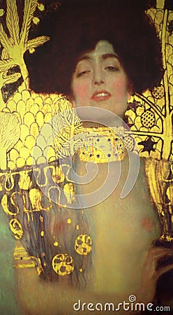 Judith and The Head of Holofernes-Gustav Klimt Editorial Stock Photo