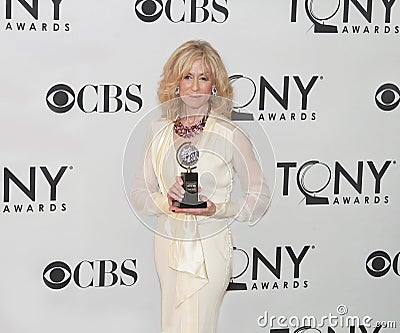 Judith Light Holds her Statuette Won at the 2012 Tony Awards in New York City Editorial Stock Photo