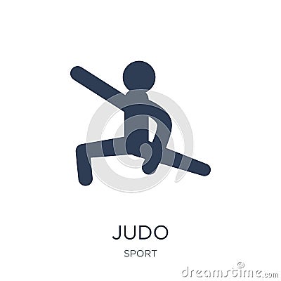 judo icon. Trendy flat vector judo icon on white background from Vector Illustration
