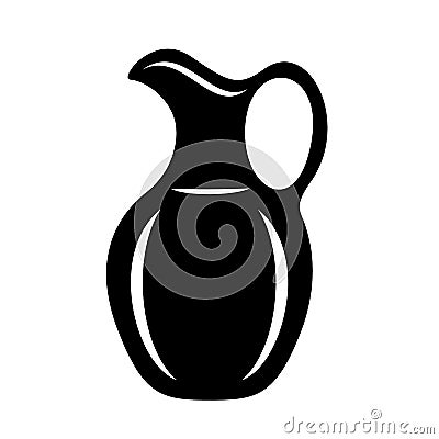 Jug milk or water canister. Pitcher simple logo Cartoon Illustration